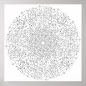 Poster kleuren - Bubble Star Mandala (Voorkant)