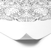 Poster kleuren - Optische illusie Mandala (Hoek)