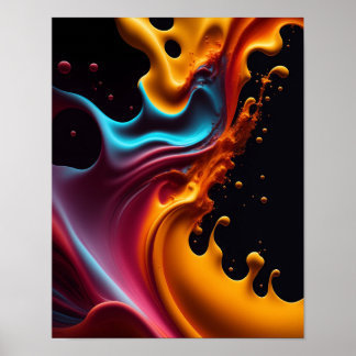 poster kleurenmengselgrafiek het mengen gidsdeeg v