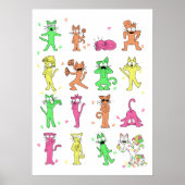 Poster Kleurkatten (Voorkant)