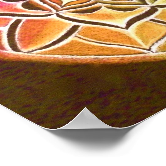 Poster Kleurwiel Mandala (Hoek)