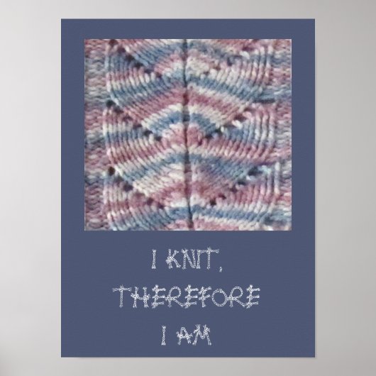 Poster - Knit Leaf Pattern (Voorkant)