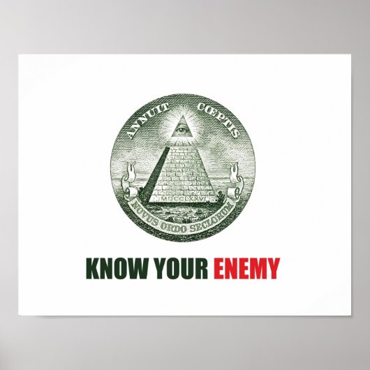 poster know your enemy illuminati (Voorkant)