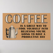 Poster Koffieproductiviteit (Voorkant)