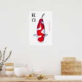 Poster Kohaku Koi Elegantie (Keuken)