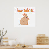 Poster konijn (Keuken)