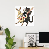 Poster konijnen en katten (Thuiskantoor)