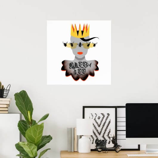 Poster koningin Bee (Thuiskantoor)