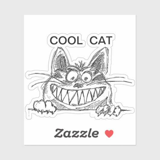 Poster kool kat sticker (Vel)