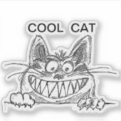 Poster kool kat sticker (Voorkant)