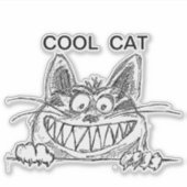 Poster kool kat sticker (Voorkant)