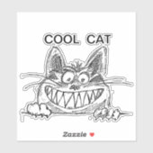 Poster kool kat sticker (Vel)