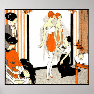 Poster korsetten Les Corsets Le Furet Parijs