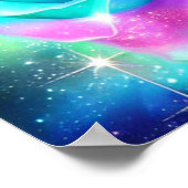 Poster kosmisch Roos (Hoek)