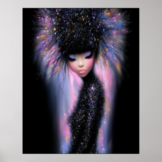 Poster Kosmische Diva Stellaire Gloed (Voorkant)
