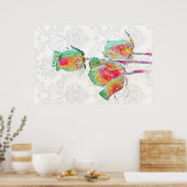 Poster kosmische Rozen (Keuken)