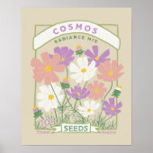 Poster kosmos Flowers Seed Packet (Voorkant)