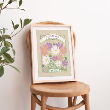 Poster kosmos Flowers Seed Packet