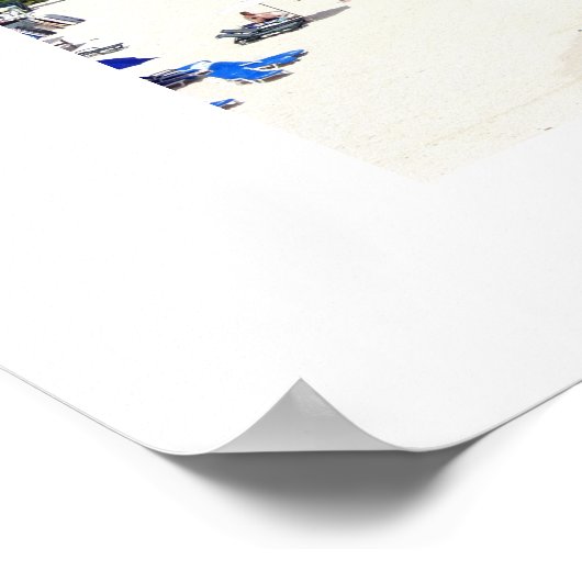 Poster kraanstrand (Hoek)