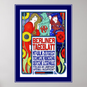 Poster krant Plakat Berliner Tageblatt