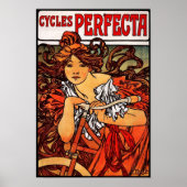 Poster  Kunst Alfons Mucha 1902 Fietsen (Voorkant)