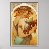 Poster  Kunst Alfons Mucha Fruit (Voorkant)