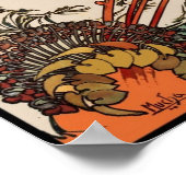 Poster  Kunst Alfons Mucha Monaco Monte Carlo (Hoek)