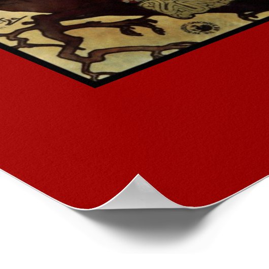 Poster  Kunst Alfons Mucha Moravische Leraren (Hoek)