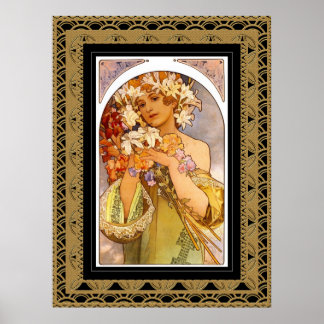 Poster  kunst Alphonse Mucha met Lijst