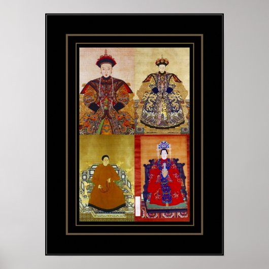 Poster Kunst Chinese Empress Collage (Voorkant)