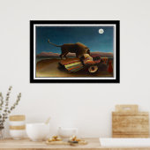 Poster  kunst De slapende zigeuner 1897 (Keuken)