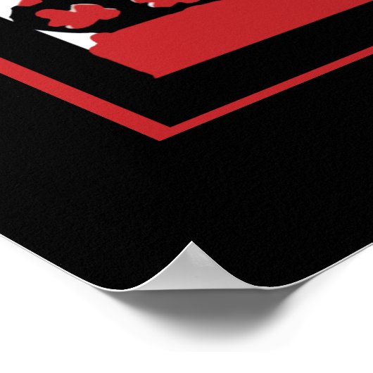 Poster  kunst Geisha & Shamisen (Hoek)