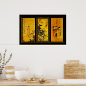 Poster  Kunst Japanse Tang Yin Panels (Keuken)