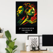 Poster Kunst Juneteenth (Thuiskantoor)