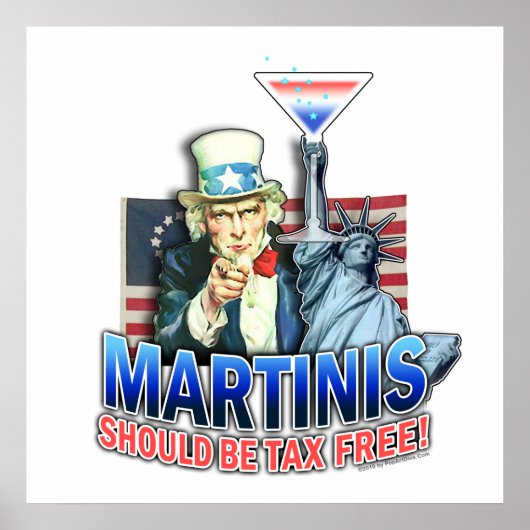 Poster, Kunst - Martinis Moeten Vrijgesteld Zijn v Poster (Voorkant)