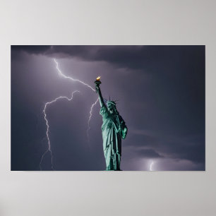 Poster kunst met originele Statue Liberty ontwerp
