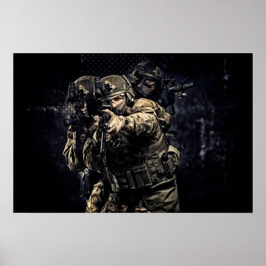 Poster Kunst Militair Soldaat (Voorkant)