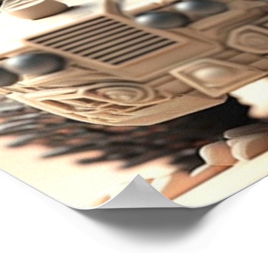 Poster Kunst Militaire Kat (Hoek)