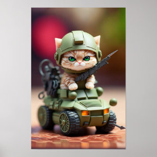 Poster Kunst Militaire Kat