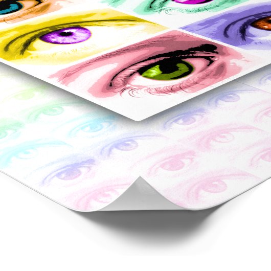 Poster, kunst - Pop Art Eyes Poster (Hoek)