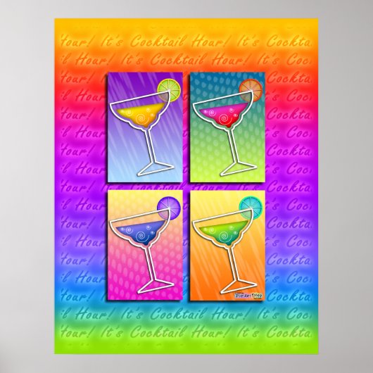 Poster, Kunst - Pop Art Margaritas Poster (Voorkant)