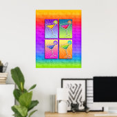 Poster, Kunst - Pop Art Margaritas Poster (Thuiskantoor)