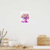 poster kunst print bloemen (Keuken)