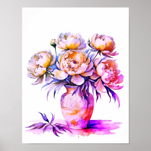 poster kunst print bloemen (Voorkant)