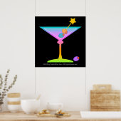 Poster, Kunst - Rainbow Martini Poster (Keuken)