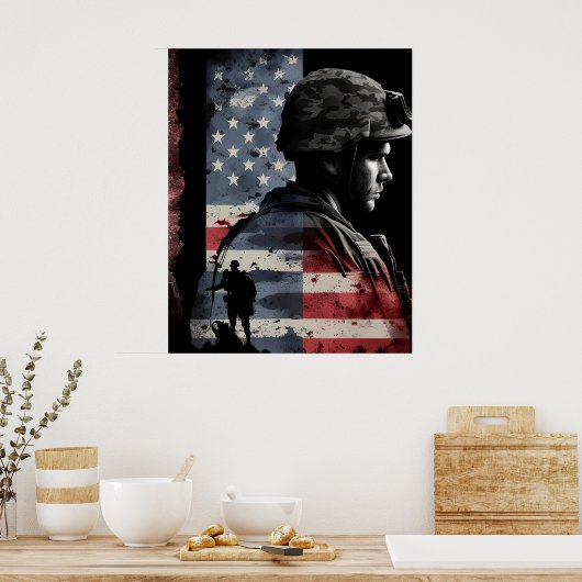 Poster Kunst Soldaat (Keuken)