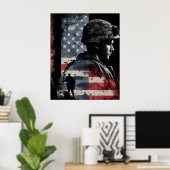 Poster Kunst Soldaat (Thuiskantoor)