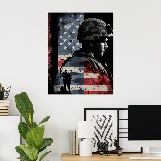 Poster Kunst Soldaat (Thuiskantoor)