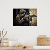 Poster Kunst Soldaat (Keuken)