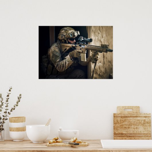 Poster Kunst Soldaat (Keuken)